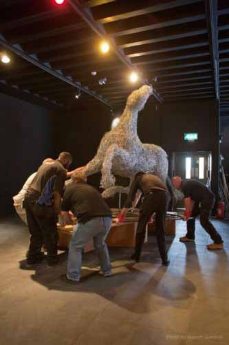 war horse exhibition at the National Army Museum, wire horse sculpture ...