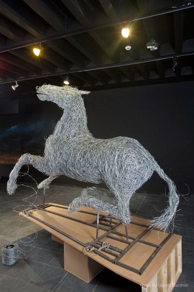 war horse exhibition at the National Army Museum, wire horse sculpture ...