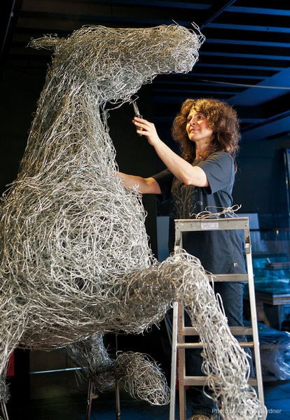 war horse exhibition at the National Army Museum, wire horse sculpture ...